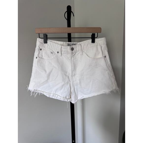 Lucky Brand Pants - Lucky Womens White Distressed Cone Denim Shorts Size 8